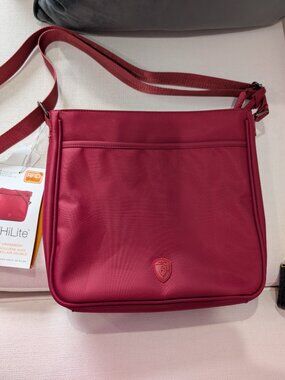 Heys HiLite dual zip crossbody travel bag rfid